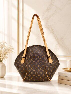 Authentic Louis Vuitton Ellipse Shopping Monogram Tote Shoulder Bag